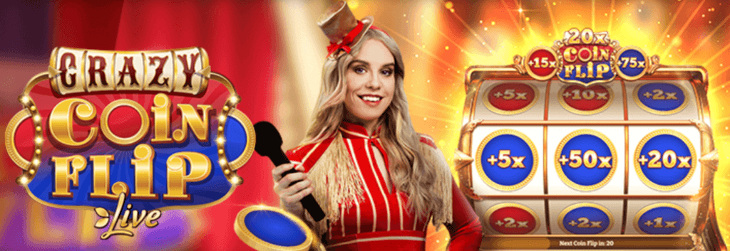 Speel crazy coin flip bij circus casino